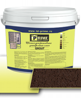Цветная декоративная затирка Prime Grout, коричневая, 6 кг
