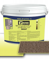 Цветная декоративная затирка Prime Grout, светло-коричневая, 6 кг