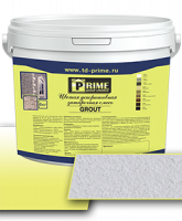 Цветная декоративная затирка Prime Grout, белая, 6 кг