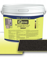 Цветная декоративная затирка Prime Grout, темно-серая, 6 кг