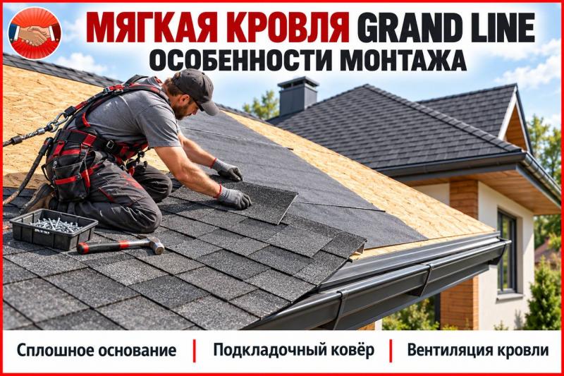 Мягкая кровля Grand Line: технология монтажа для профессионалов