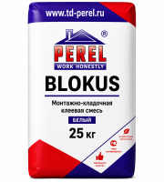 Монтажно-кладочная клеевая смесь Perel Blokus, белый, 25 кг
