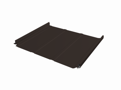 Кликфальц Pro Line Grand Line 0,5 GreenCoat Pural BT с пленкой на замках RR 32 темно-коричневый (RAL 8019 серо-коричневый)