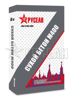 Сухой БЕТОН М-400 фракция до 7мм (Рецепт №2), 40 кг