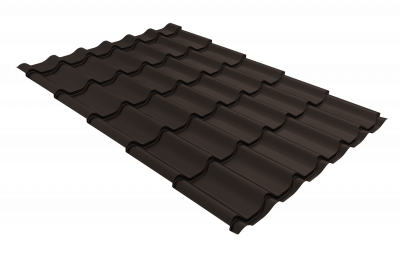 Металлочерепица Классик ("Classic") v01 0,5 Rooftop Бархат RR 32 темно-коричневый