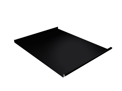 Фальц двойной стоячий Grand Line 0,5 Satin Matt с пленкой на замках RAL 9005 черный