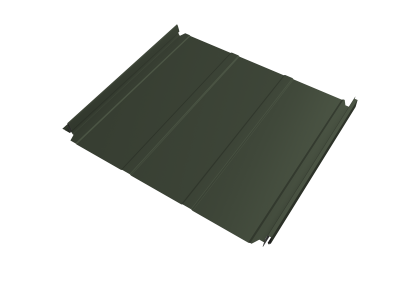 Кликфальц Double Pro Line Grand Line 0,5 Satin Matt TX с пленкой на замках RAL 6020 хромовая зелень