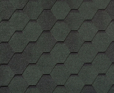 Черепица гибкая RoofShield Фемили Эко Лайт Стандарт зеленый с оттенением
