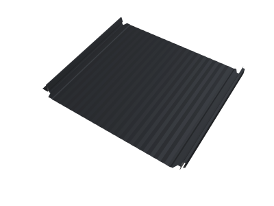 Кликфальц Double Pro Gofr Grand Line 0,45 Drap с пленкой на замках RAL 7024 мокрый асфальт