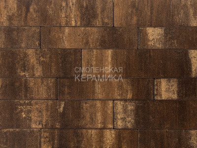 Тротуарная плитка BRAER Домино, Color Mix Каштан