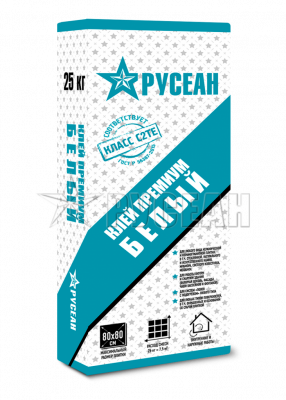 Клей для плитки ПРЕМИУМ БЕЛЫЙ в мешках по 25 кг