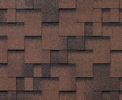 Черепица гибкая RoofShield Фемили Эко Лайт Модерн коричневый с оттенением