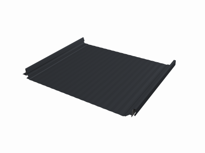 Кликфальц Pro Gofr Grand Line 0,5 Satin Matt с пленкой на замках RAL 7024 мокрый асфальт