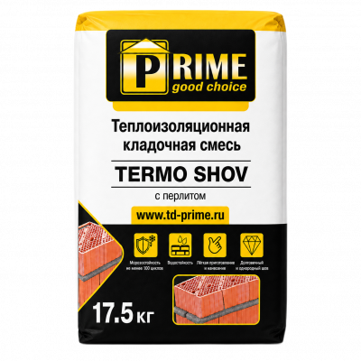 Теплая кладочная смесь Prime Termo Shov 8230, 17.5 кг