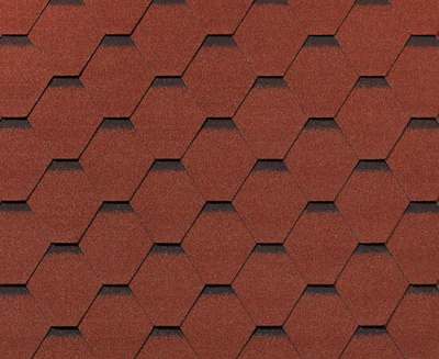 Черепица гибкая RoofShield Классик Стандарт кирпично-красный с оттенением