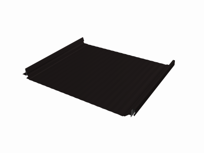Кликфальц Pro Gofr Grand Line 0,5 Satin Matt с пленкой на замках RAL 9005 черный