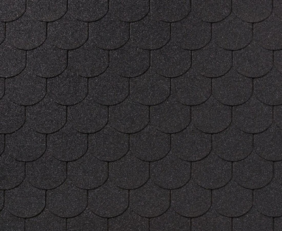 Черепица гибкая RoofShield Фемили Эко Лайт Готик графитно-черный